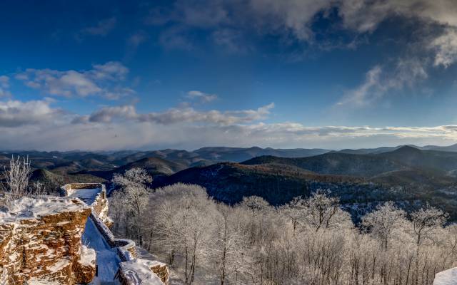 Winterlandschaft im Dahner Felsenland